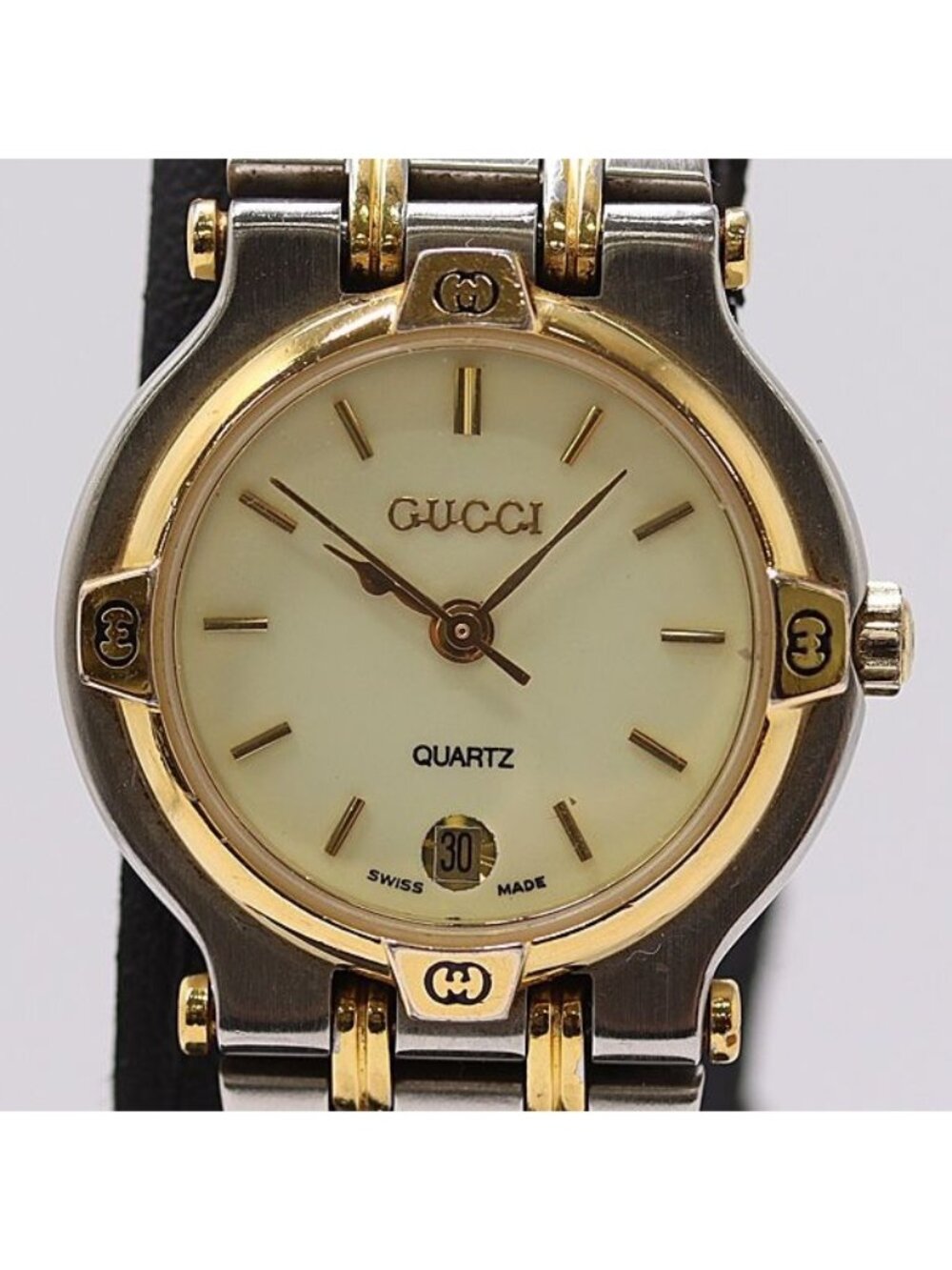 Gucci Cream Dial Watch with Frame